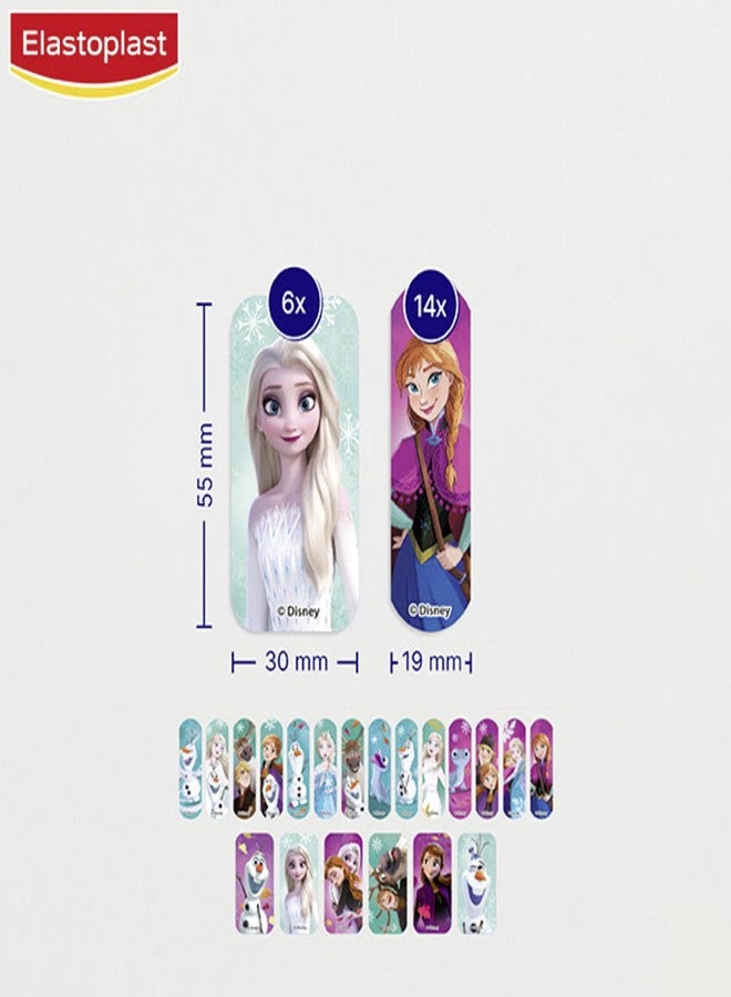 Elastoplast Disney Frozen Plasters, Assorted Sizes (16 Pieces), Coloured, First Aid Wound Care for Children with Frozen Designs, Various Sized, Skin-Friendly - Image 3